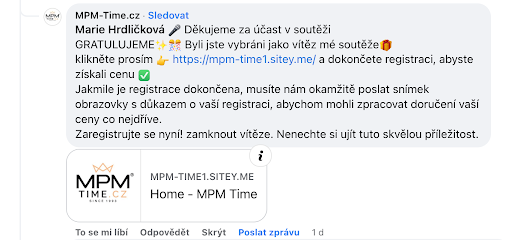 Ukázka jednoho z podvodných komentářů. Podivná čeština a podezřelý odkaz napoví, že se jedná o podvod. 